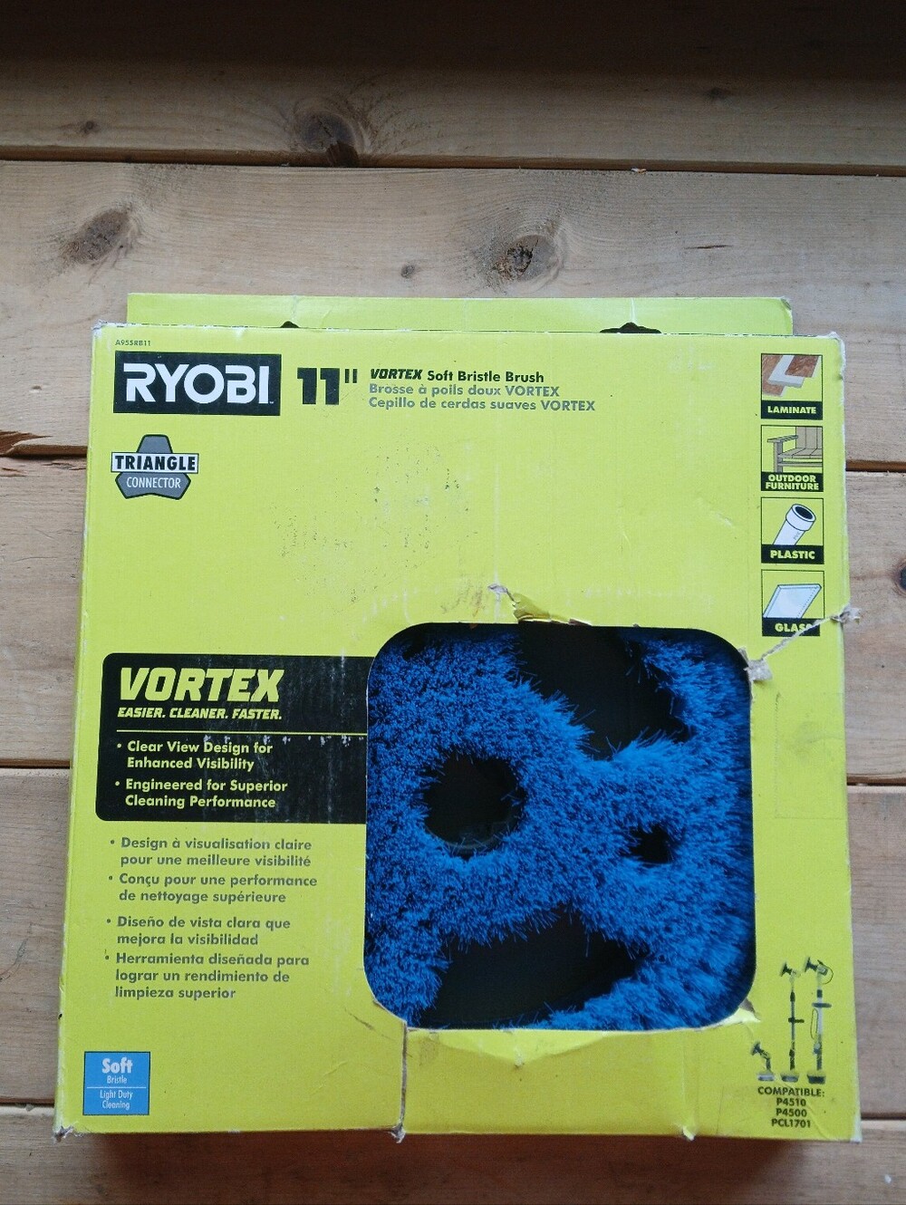 RYOBI 11 in. VORTEX Soft Bristle Cleaning Brush Head